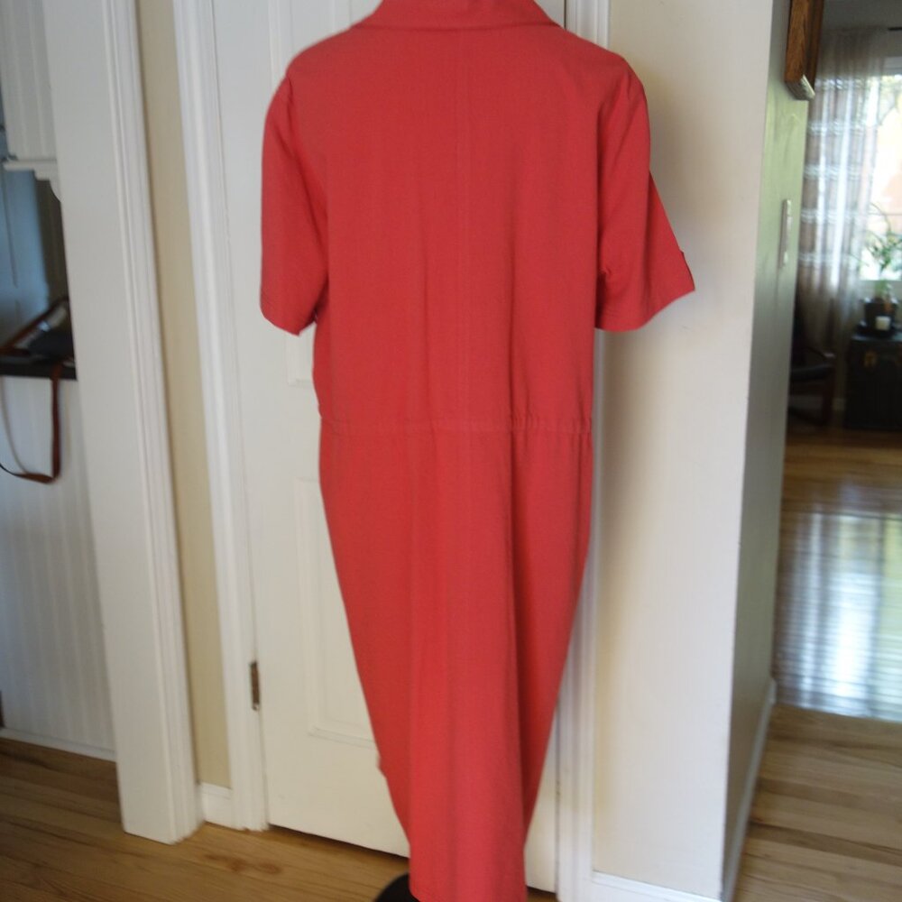 Appleseeds Drawstring Button Front Dress W/ Pocke… - image 5